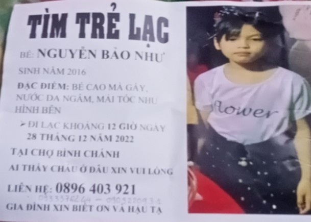 TP.HCM: Bé gái 6 tuổi đã mất tích 2 ngày sau khi chơi gần nhà, người mẹ ráo riết đăng tin tìm con - Ảnh 1